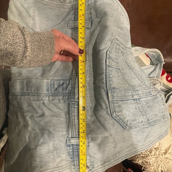 Topman Dungaree Denim Short Overalls Size Large - Picture 11 of 12